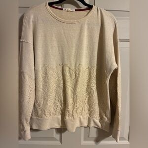 Jolt Cream Lace Women's Sweater